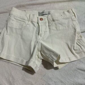 White Jean shorts